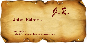 Jahn Róbert névjegykártya
